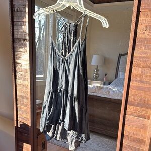 Denim spaghetti strap tank